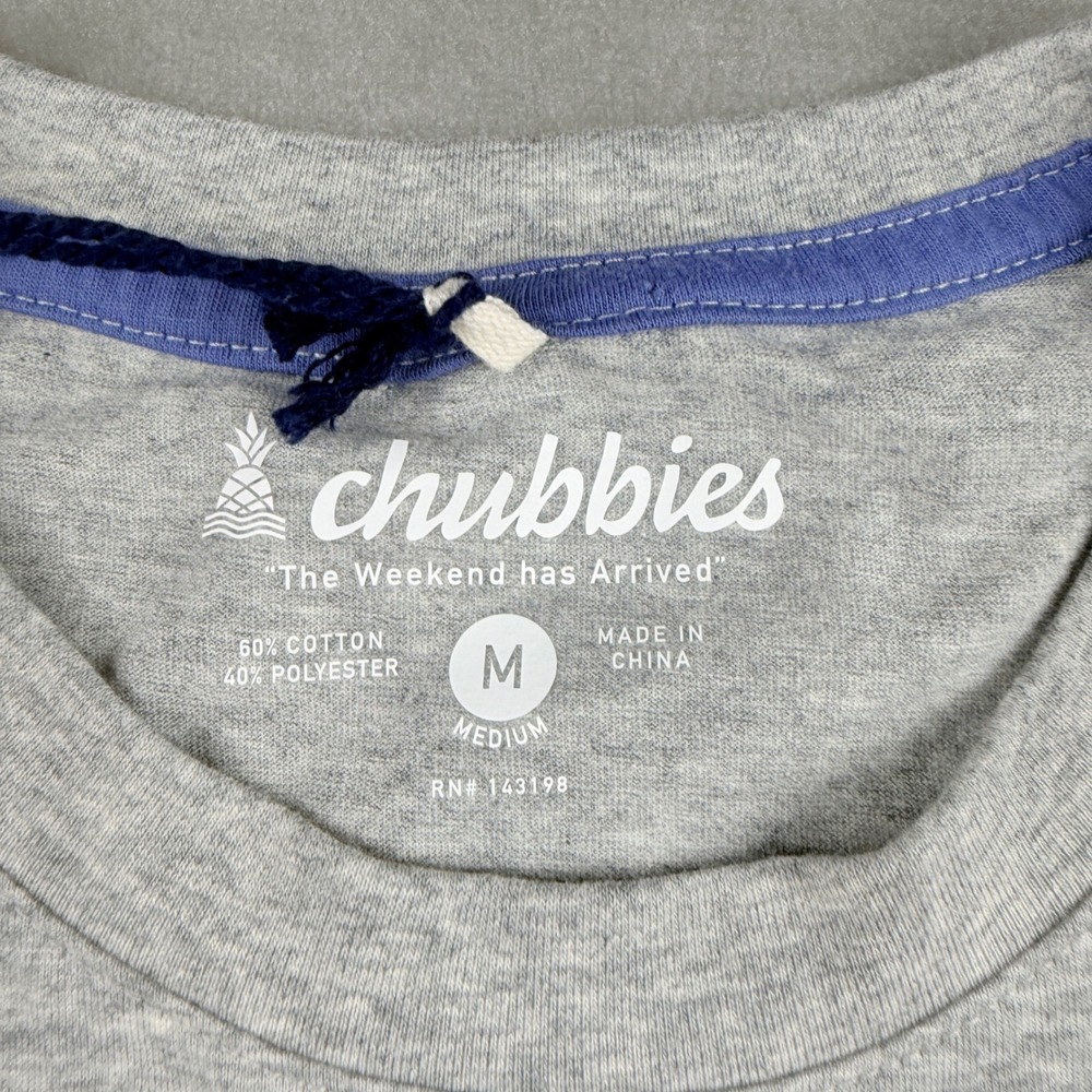 Chubbies USA Palm Tree Graphic Tee Men's Medium Gray Short Sleeve T-Shirt - Picture 3 of 8